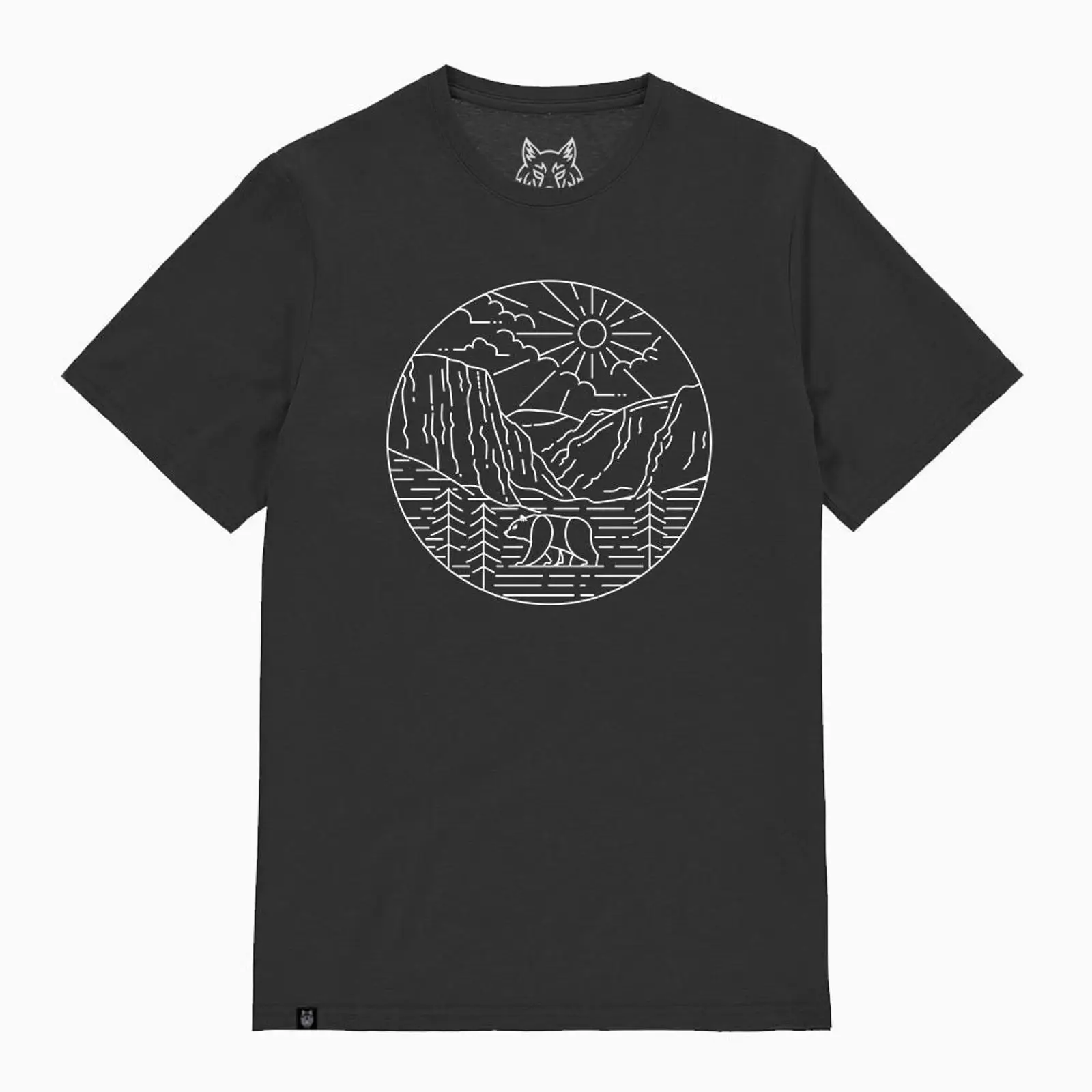 Outdoor Camping Yosemite - Camiseta Unissex Vintage Lavada com Arte
