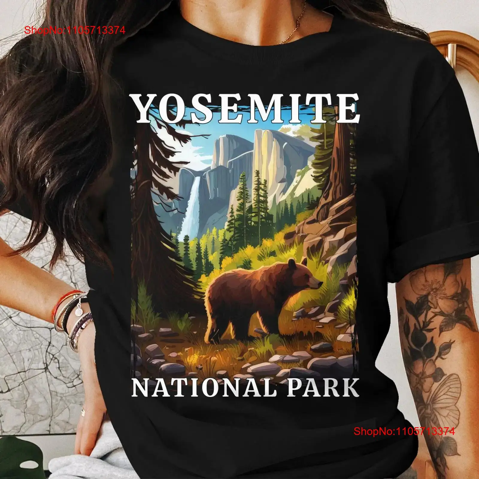 Outdoor Camping Yosemite - Camiseta de Acampamento do Parque Nacional
