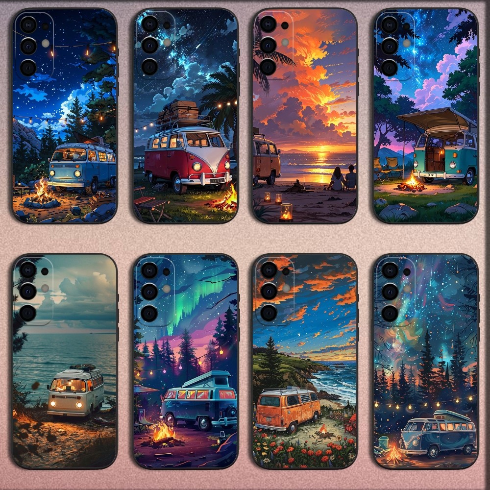 Outdoor Camping Quotes - Combi van carro capa de telefone