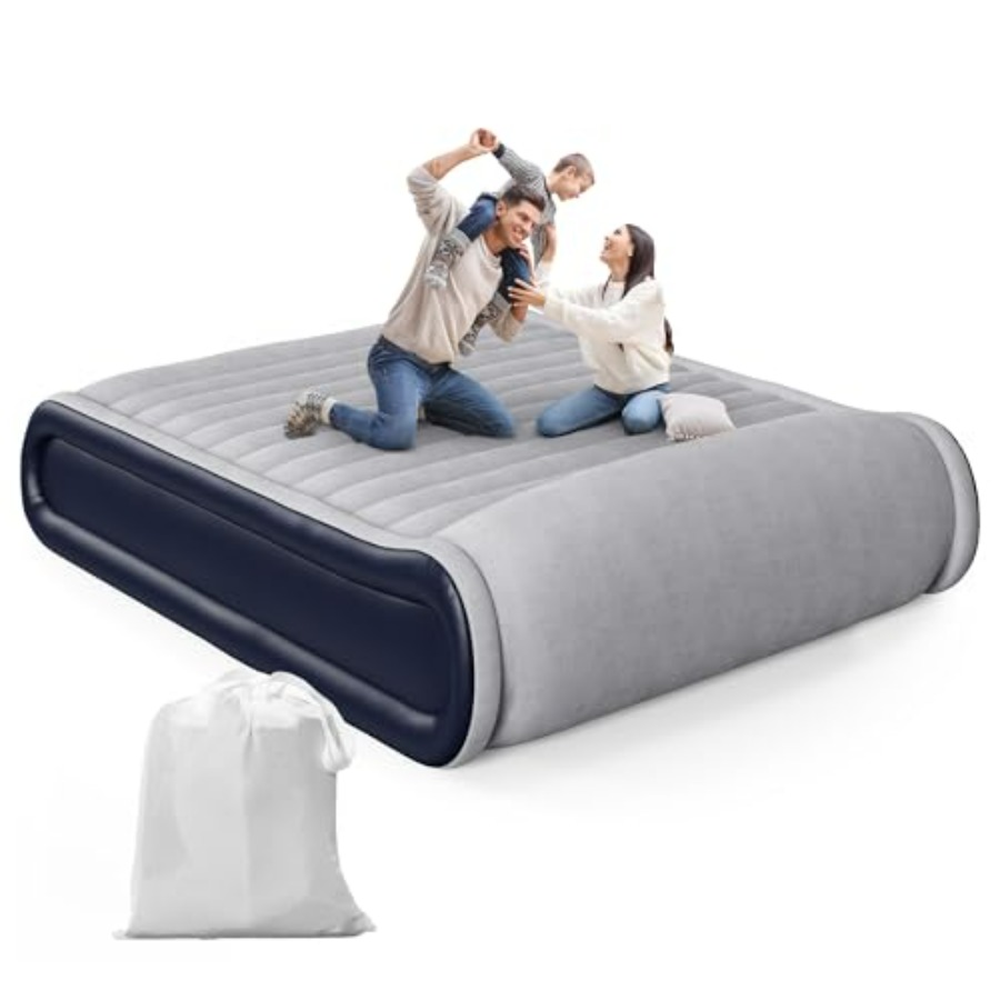 Camp Pillow Compressible - Colchão Inflável Queen com Bomba Embutida