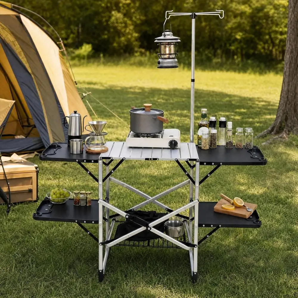 Outdoor Camping Kitchen Table - Mesa de Cozinha Portátil para Exterior