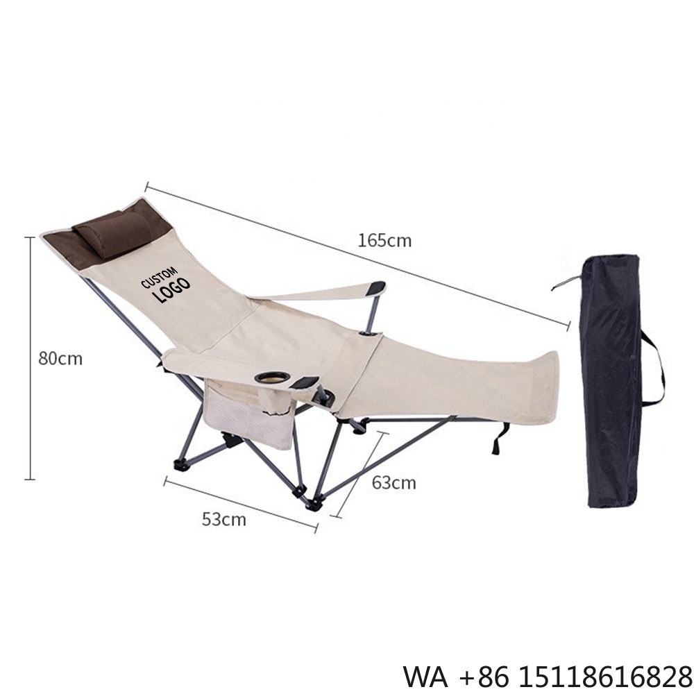 Outdoor Camping Folding Chair - Cadeira Reclinável Portátil e Dobrável, Leve
