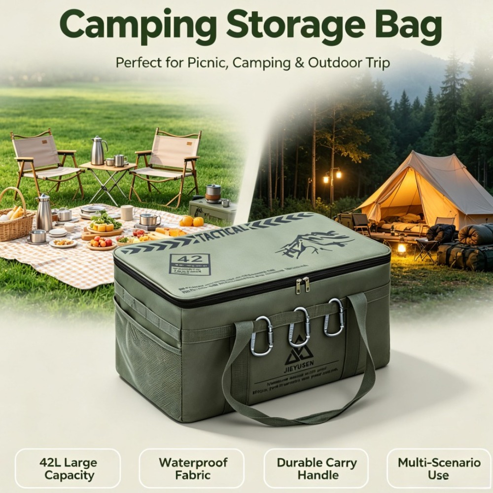 Outdoor Camping Cooking Equipment - Caixa de Armazenamento Dobrável Portátil para