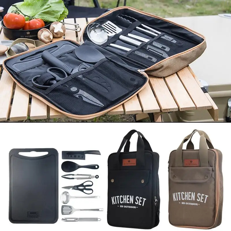 Outdoor Camping Kitchen Table - Conjunto de Utensílios de Cozinha para