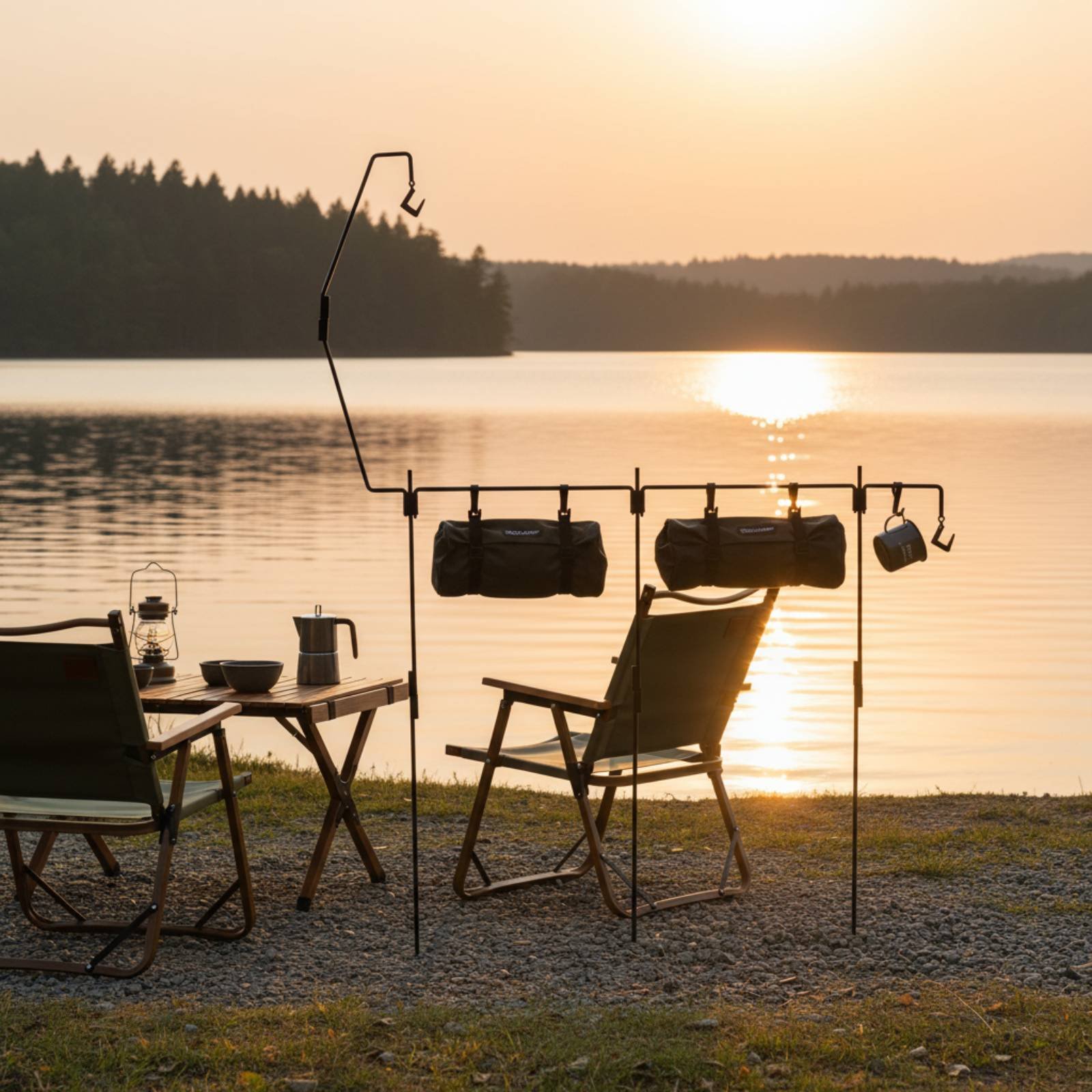 Outdoor Camping Kitchen - Suporte para Lanterna de Camping Fácil