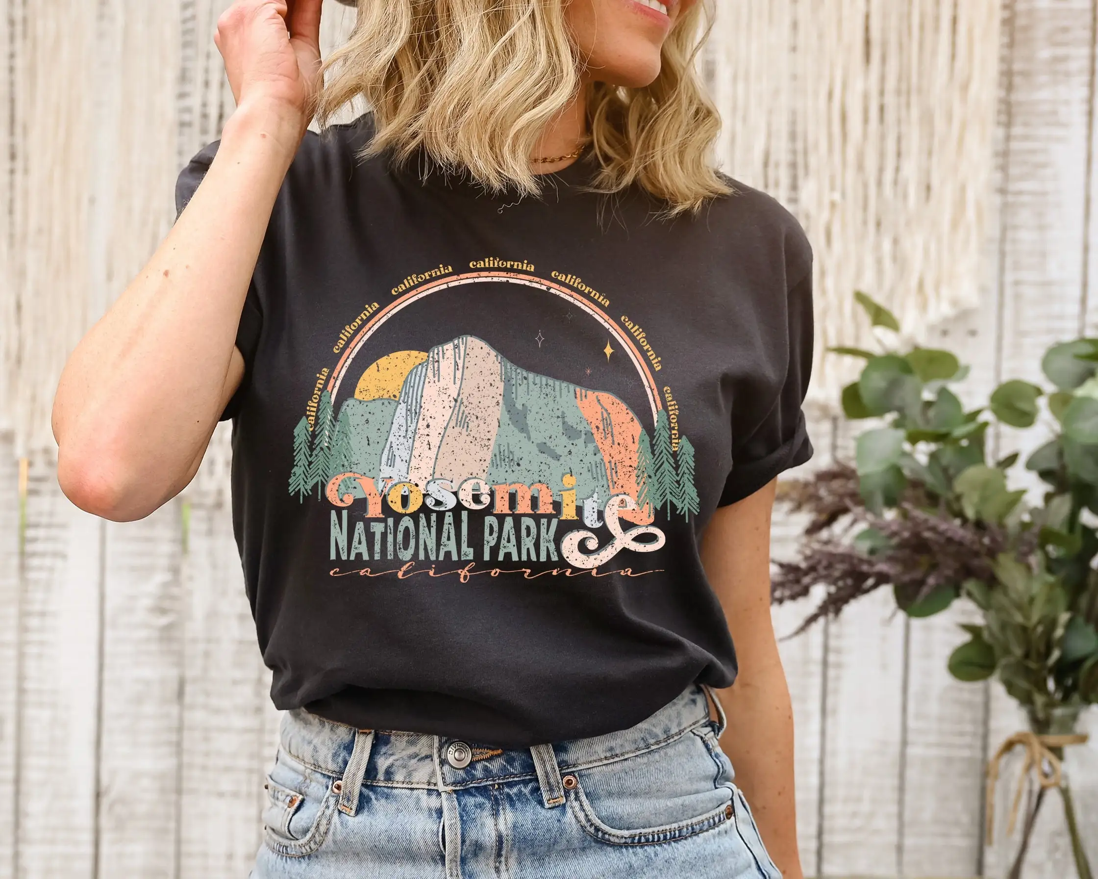 Outdoor Camping Yosemite - Camiseta do Parque Nacional de Yosemite,