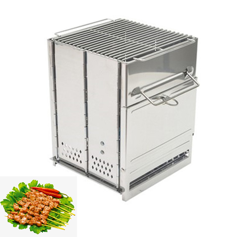 Outdoor Camping Cooking Equipment - Fogão a Lenha Portátil Desmontável para