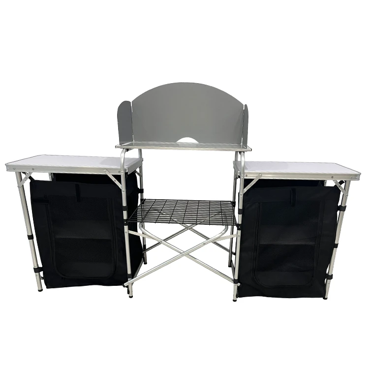 Outdoor Camping Kitchen Table - Mesa de Cozinha Portátil de Alumínio