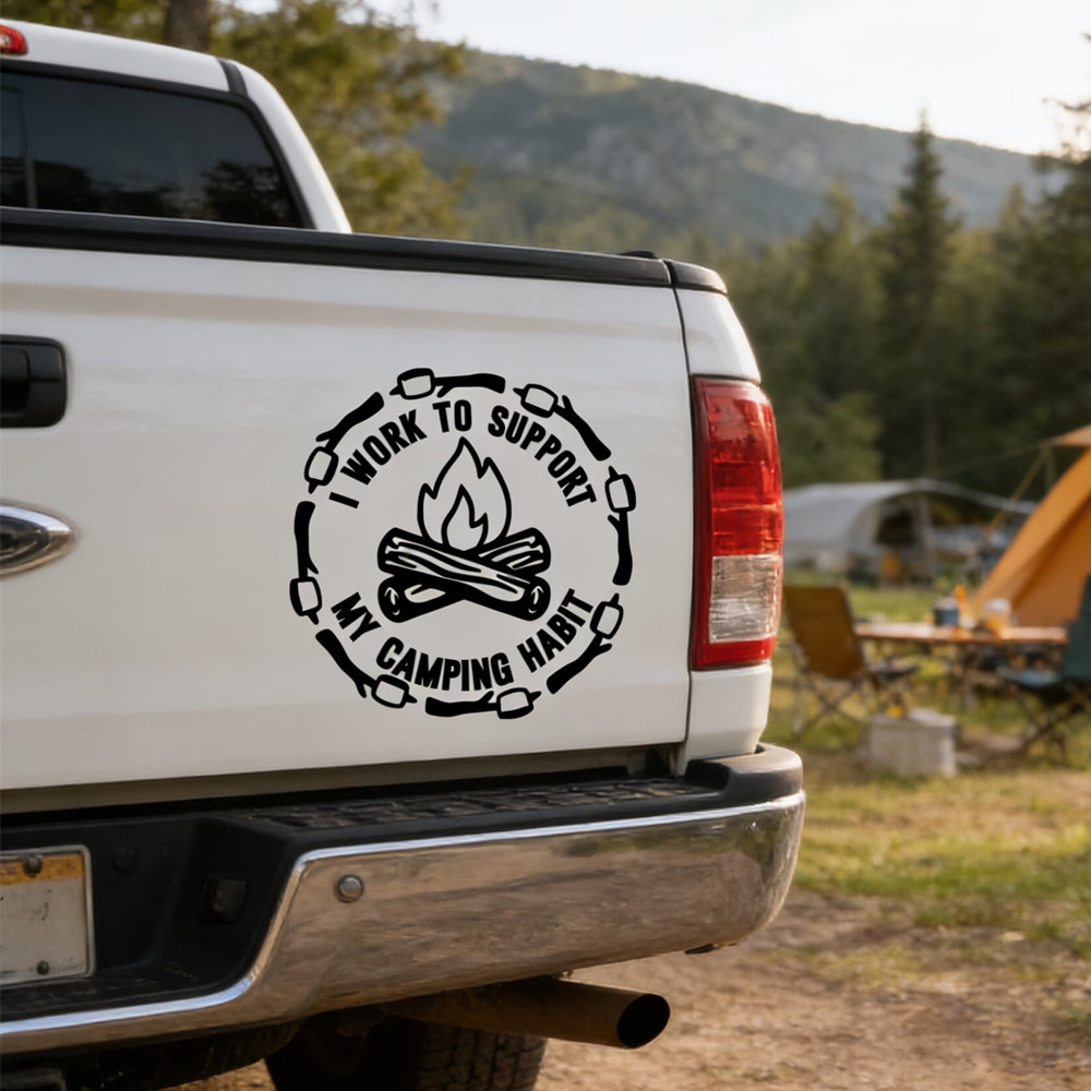 Adesivo de carro com citação e - Outdoor Camping Quotes avaliação e preço