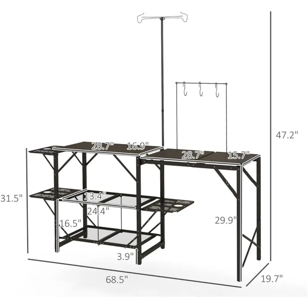 Estação de Cozinha Portátil pa - Outdoor Camping Kitchen Table avaliação e preço