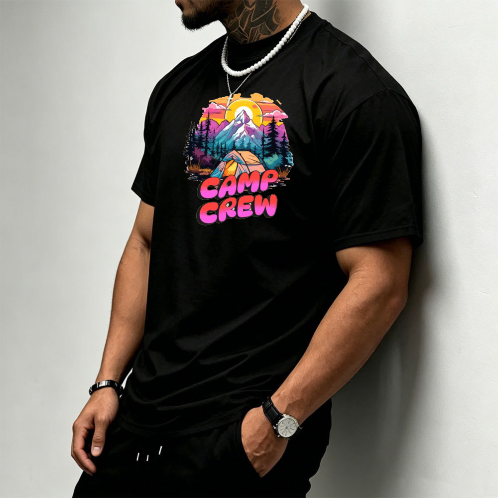 Camiseta Masculina com Estampa - Outdoor Camping Quotes avaliação e preço
