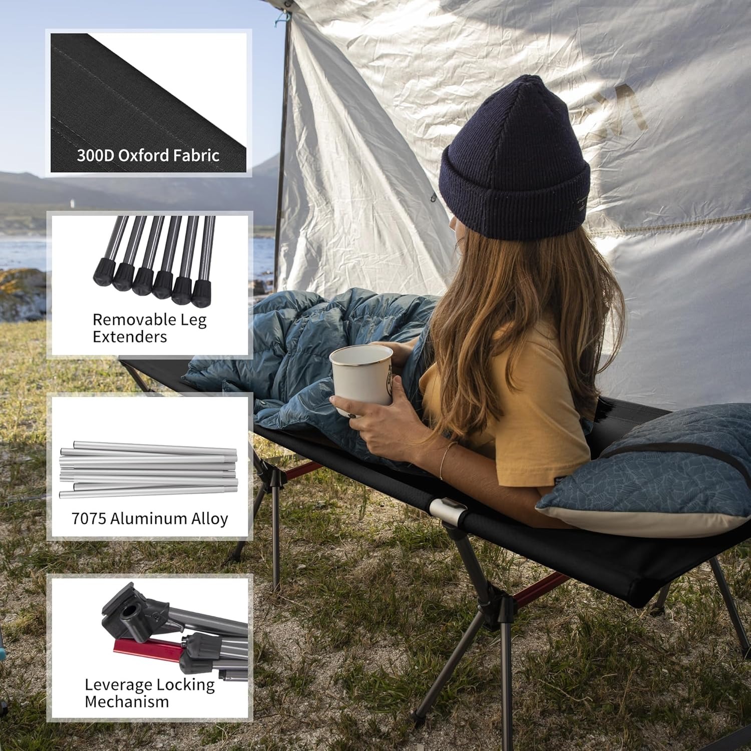 Cama de Camping Dobrável Natur - Outdoor Camping Cot avaliação e preço