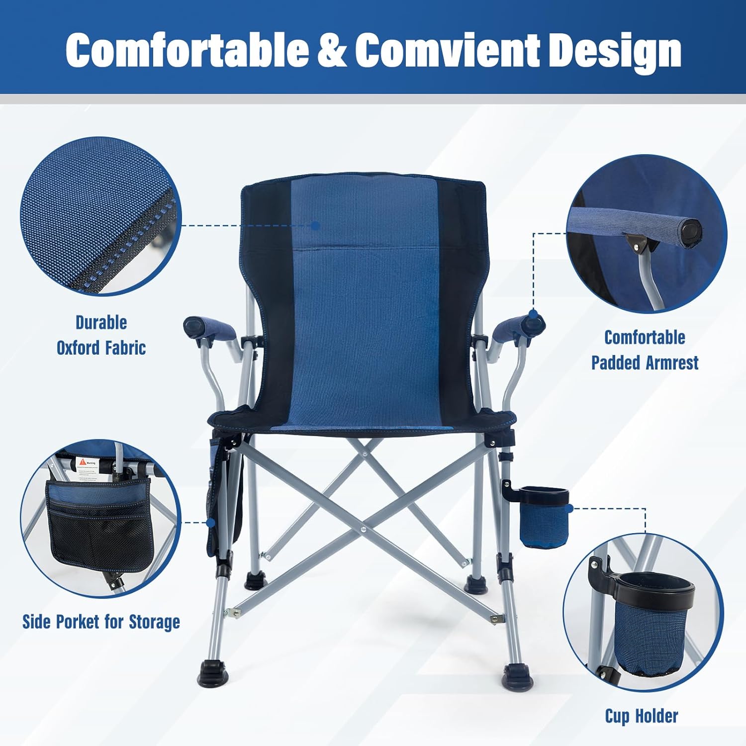 Cadeira de Camping Portátil e  - Outdoor Camping Folding Chair avaliação e preço