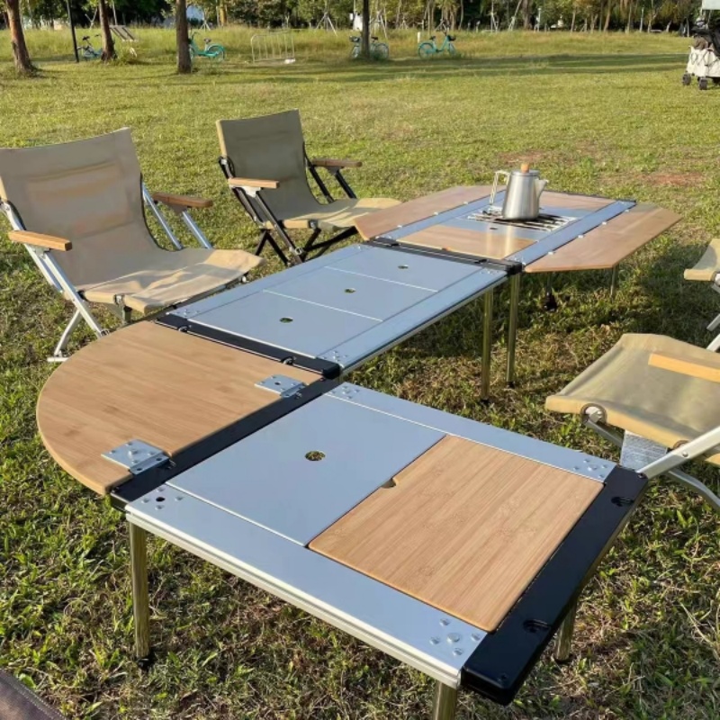 Tryhomy igt mesa de extensão d - Outdoor Camping Kitchen Table avaliação e preço