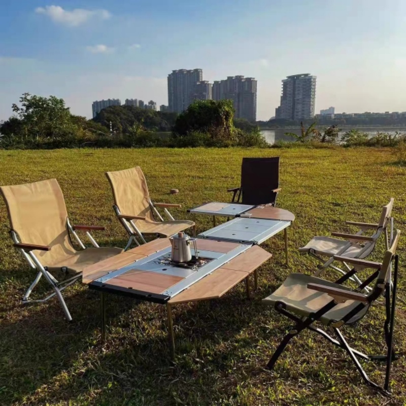 Tryhomy igt mesa de extensão d - Outdoor Camping Kitchen Table avaliação e preço