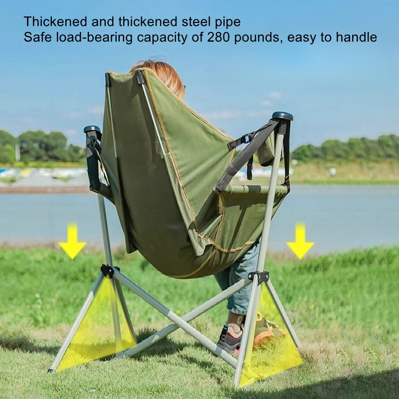 Cadeira de balanço portátil pa - Outdoor Camping Rocking Chair avaliação e preço
