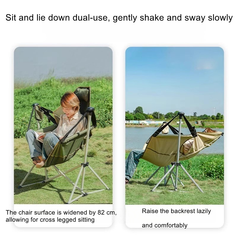 Cadeira de balanço portátil pa - Outdoor Camping Rocking Chair avaliação e preço