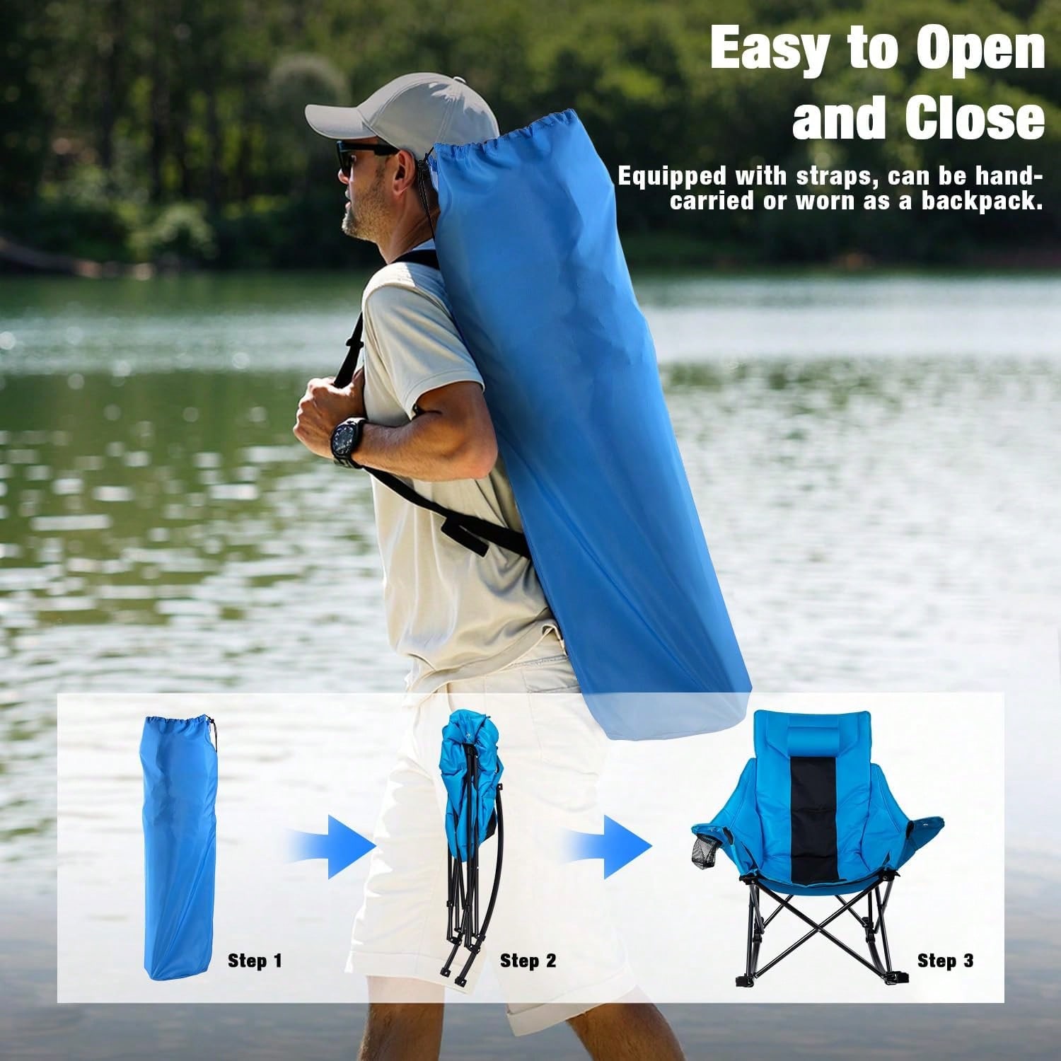 Cadeira de Camping Dobrável pa - Outdoor Camping Rocking Chair avaliação e preço