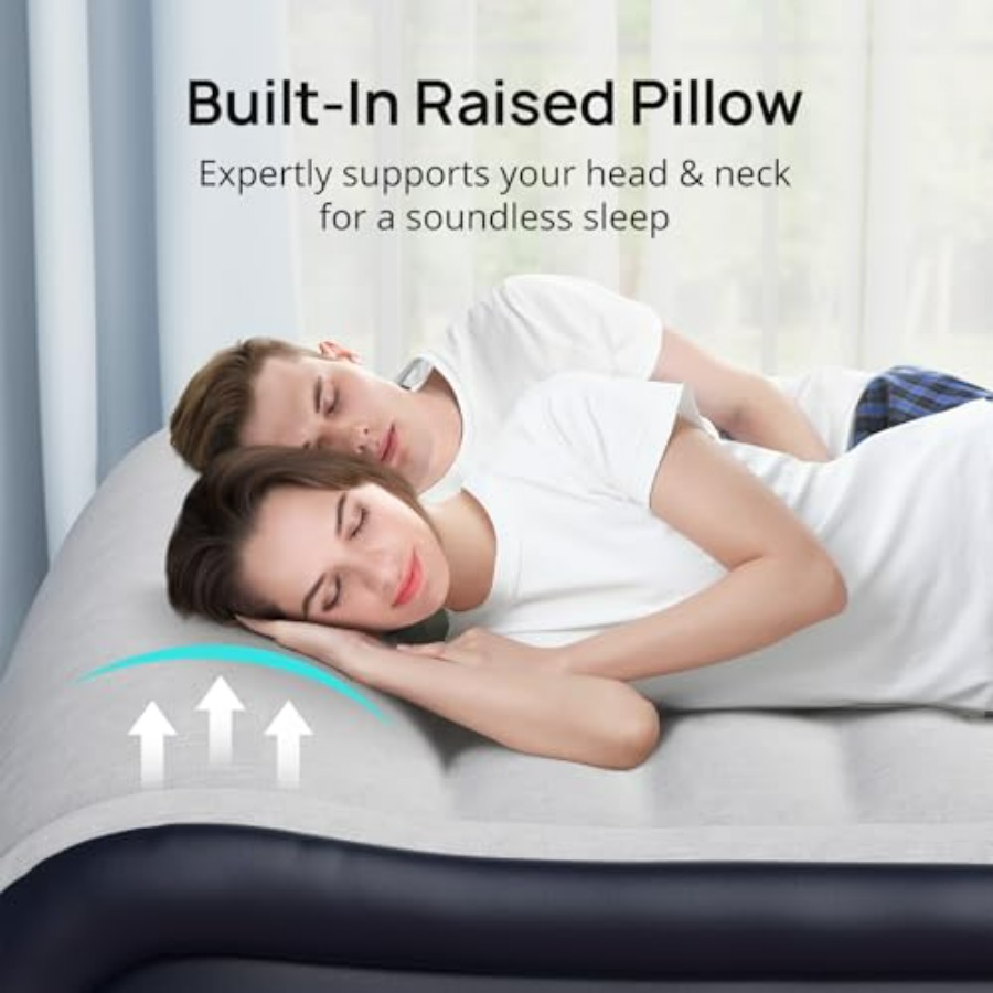 Colchão Inflável Queen com Bom - Camp Pillow Compressible avaliação e preço