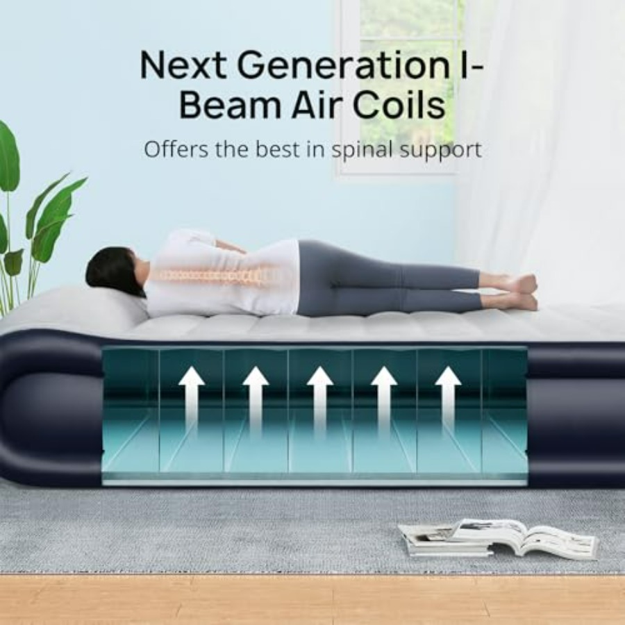 Colchão Inflável Queen com Bom - Camp Pillow Compressible avaliação e preço