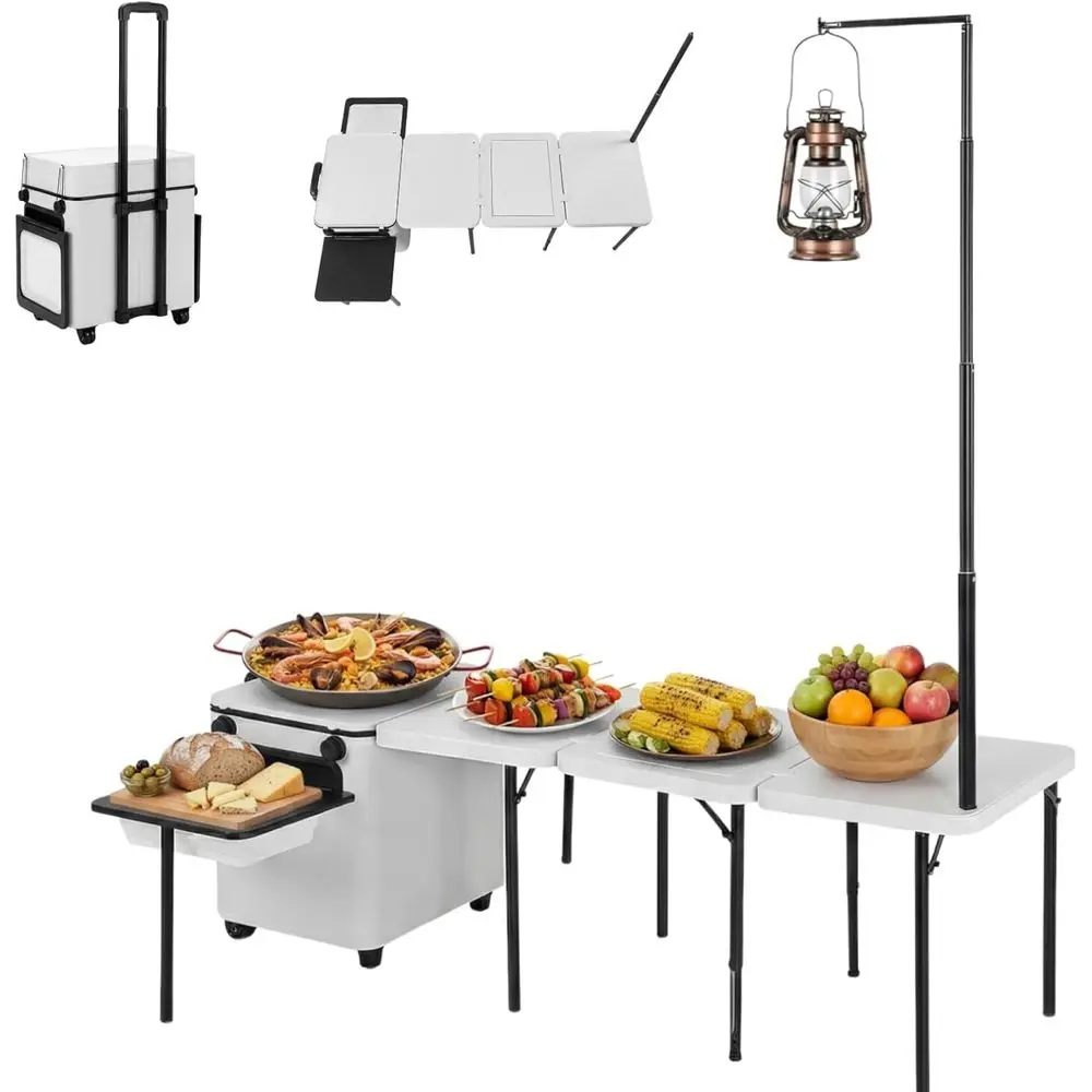 Mesa de Cozinha Portátil e Dob - Outdoor Camping Kitchen Table avaliação e preço