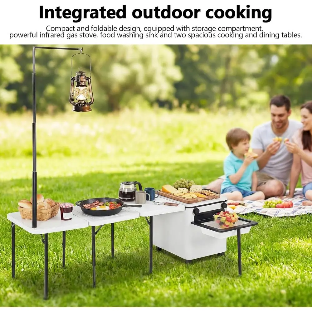 Mesa de Cozinha Portátil e Dob - Outdoor Camping Kitchen Table avaliação e preço