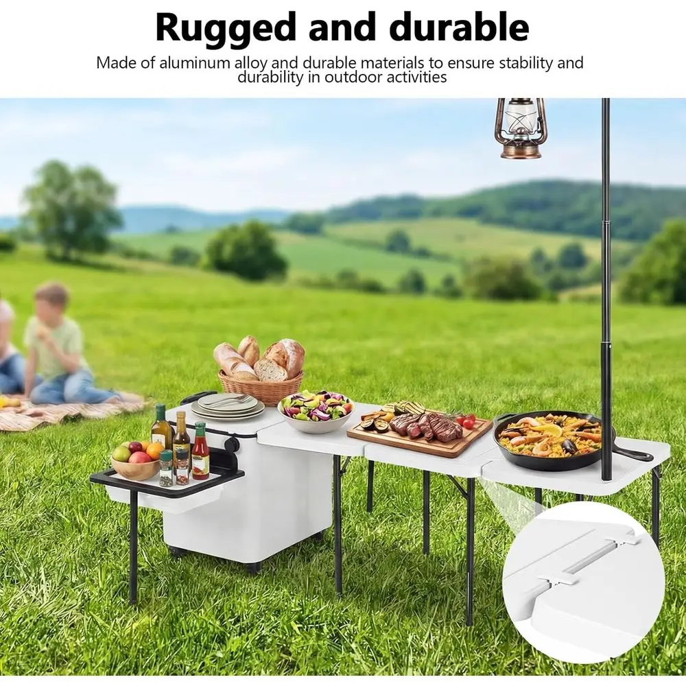 Mesa de Cozinha Portátil e Dob - Outdoor Camping Kitchen Table avaliação e preço
