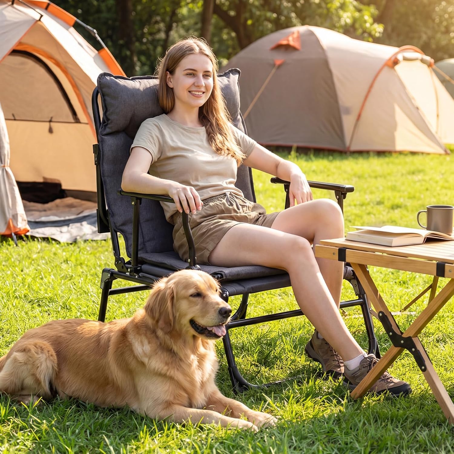 Conjunto de 2 Cadeiras Dobráve - Outdoor Camping Cot avaliação e preço