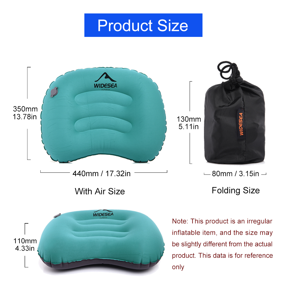 Widesea travesseiro inflável p - Camp Pillow Compressible avaliação e preço