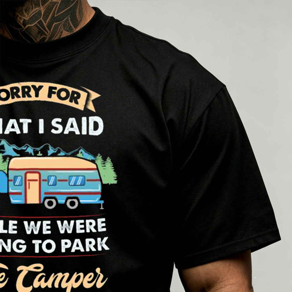 Camiseta masculina com estampa - Outdoor Camping Quotes avaliação e preço