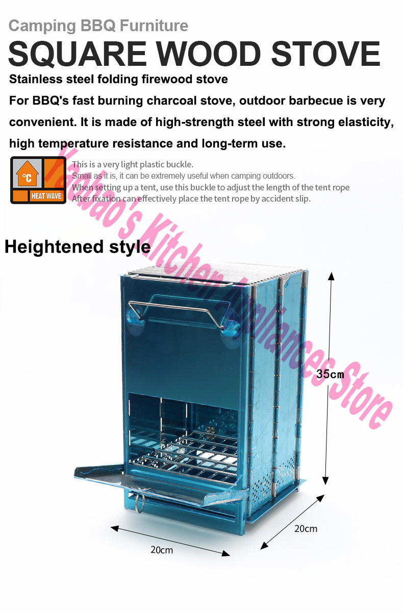Fogão a Lenha Portátil Desmont - Outdoor Camping Cooking Equipment avaliação e preço