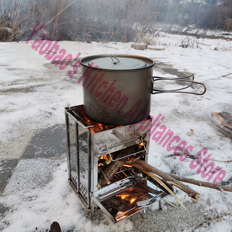 Fogão a Lenha Portátil Desmont - Outdoor Camping Cooking Equipment avaliação e preço