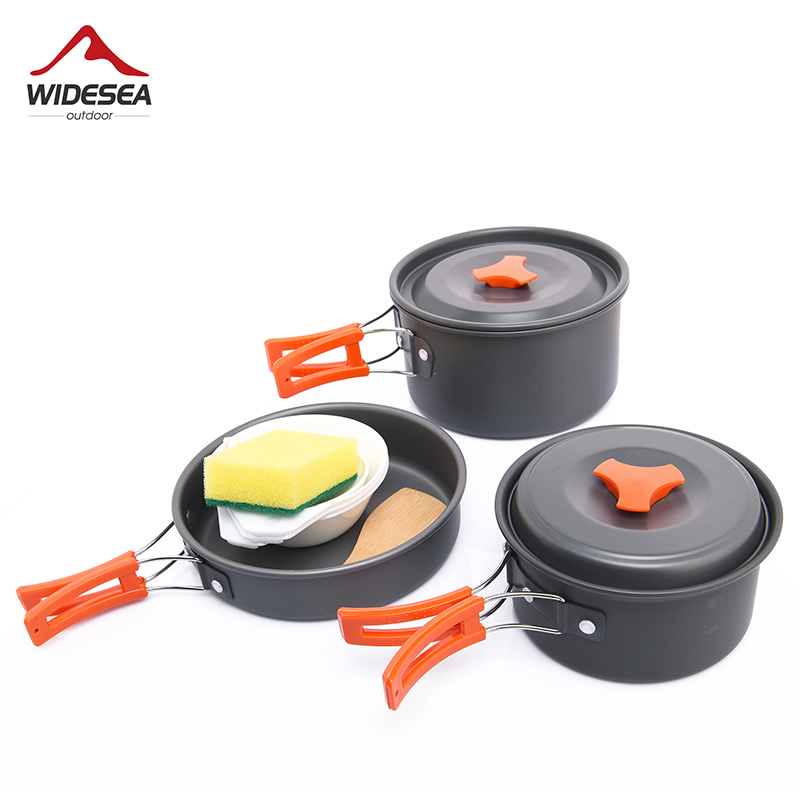 Widesea conjunto de panelas pa - Outdoor Camping Kitchen Table avaliação e preço