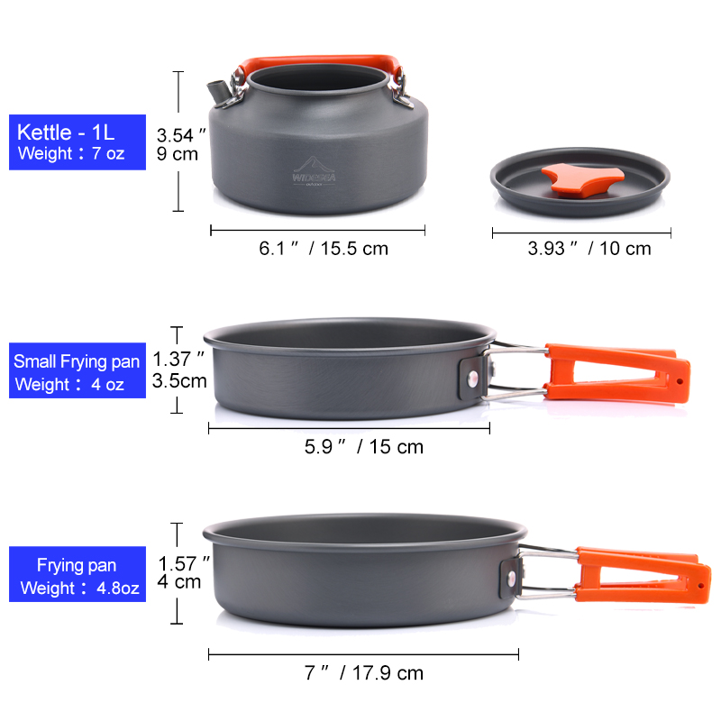 Widesea conjunto de panelas pa - Outdoor Camping Kitchen Table avaliação e preço
