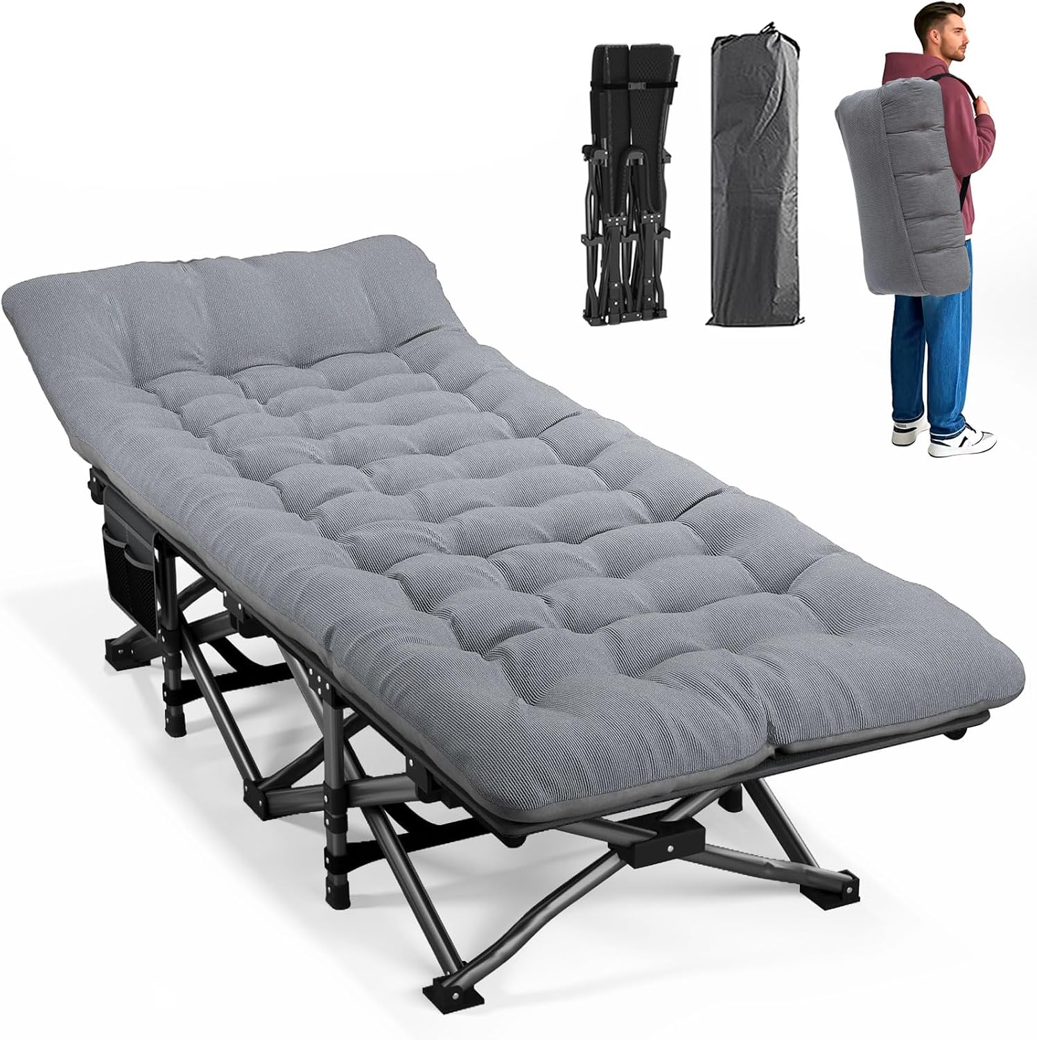 Cama de Camping para Adultos c - Outdoor Camping Cot avaliação e preço