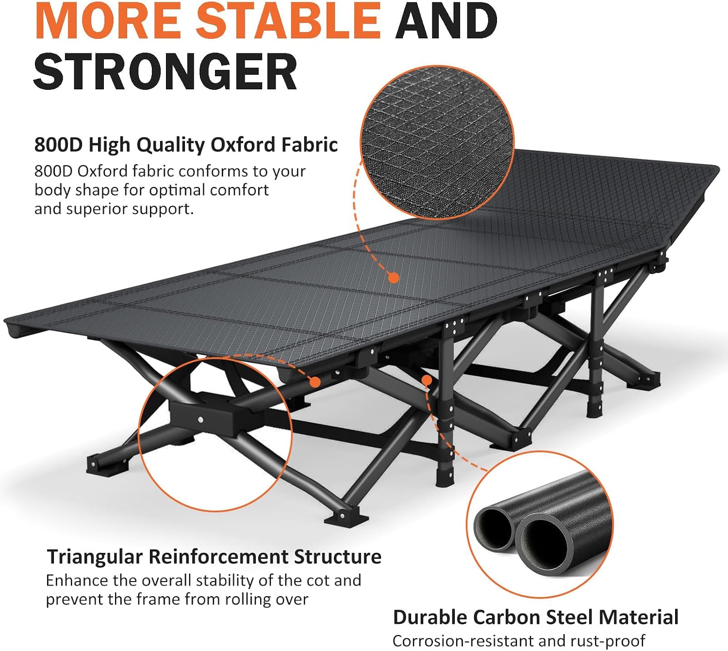 Cama de Camping para Adultos c - Outdoor Camping Cot avaliação e preço