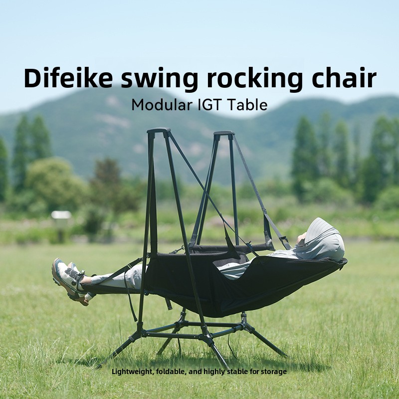 Cadeira de lua com encosto alt - Outdoor Camping Rocking Chair avaliação e preço