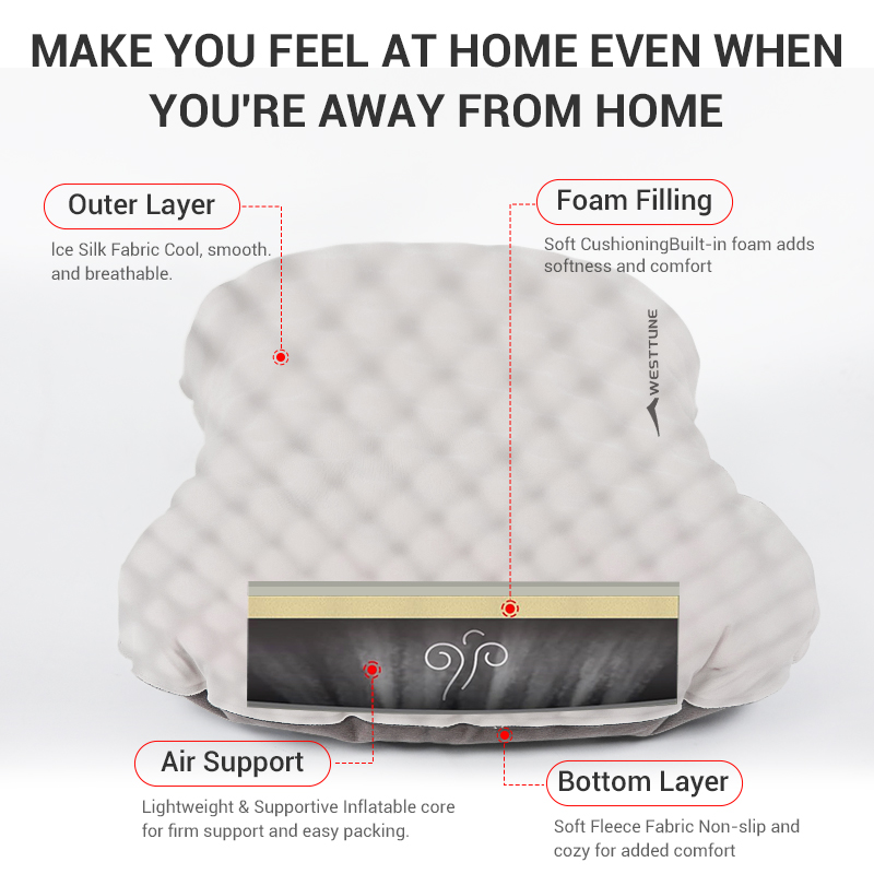 Westtune travesseiro inflável  - Camp Pillow Compressible avaliação e preço