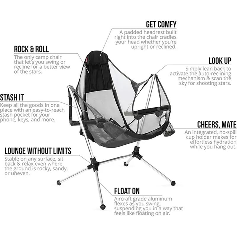 Cadeira de Praia Portátil de A - Outdoor Camping Rocking Chair avaliação e preço