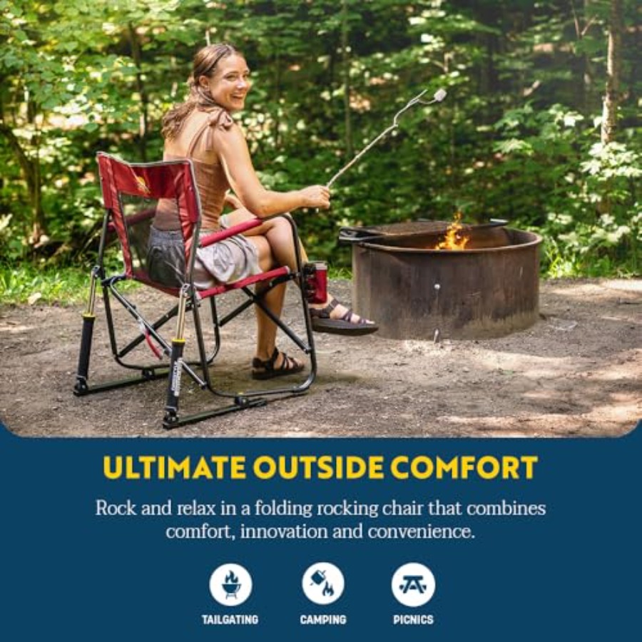 Cadeira de Balanço Freestyle p - Outdoor Camping Rocking Chair avaliação e preço