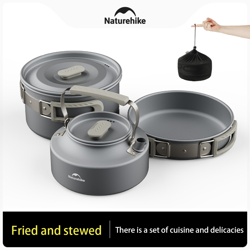 Naturehike conjunto de panelas - Outdoor Camping Cooking Equipment avaliação e preço