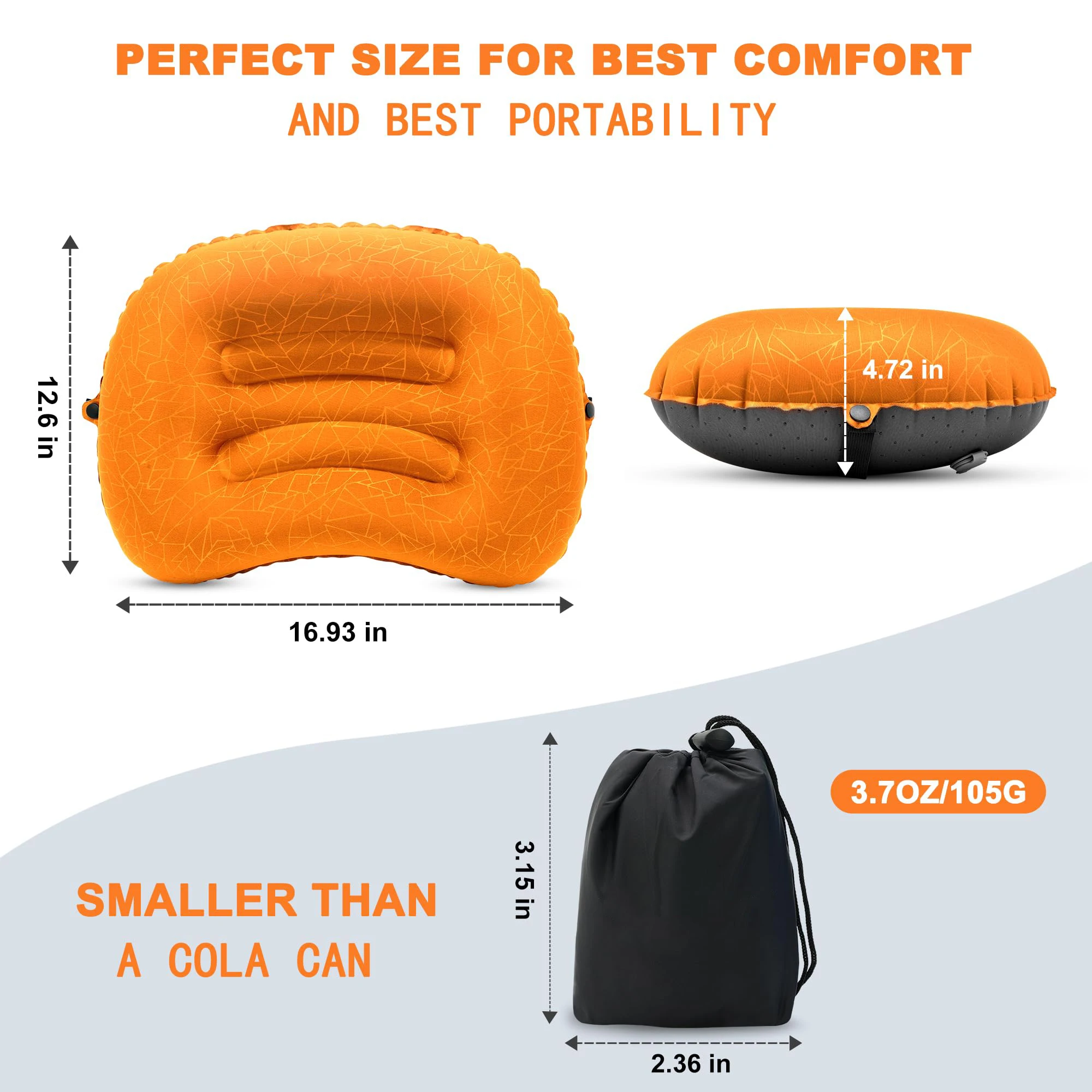 1PC Travesseiro Inflável Ultra - Camp Pillow Compressible avaliação e preço